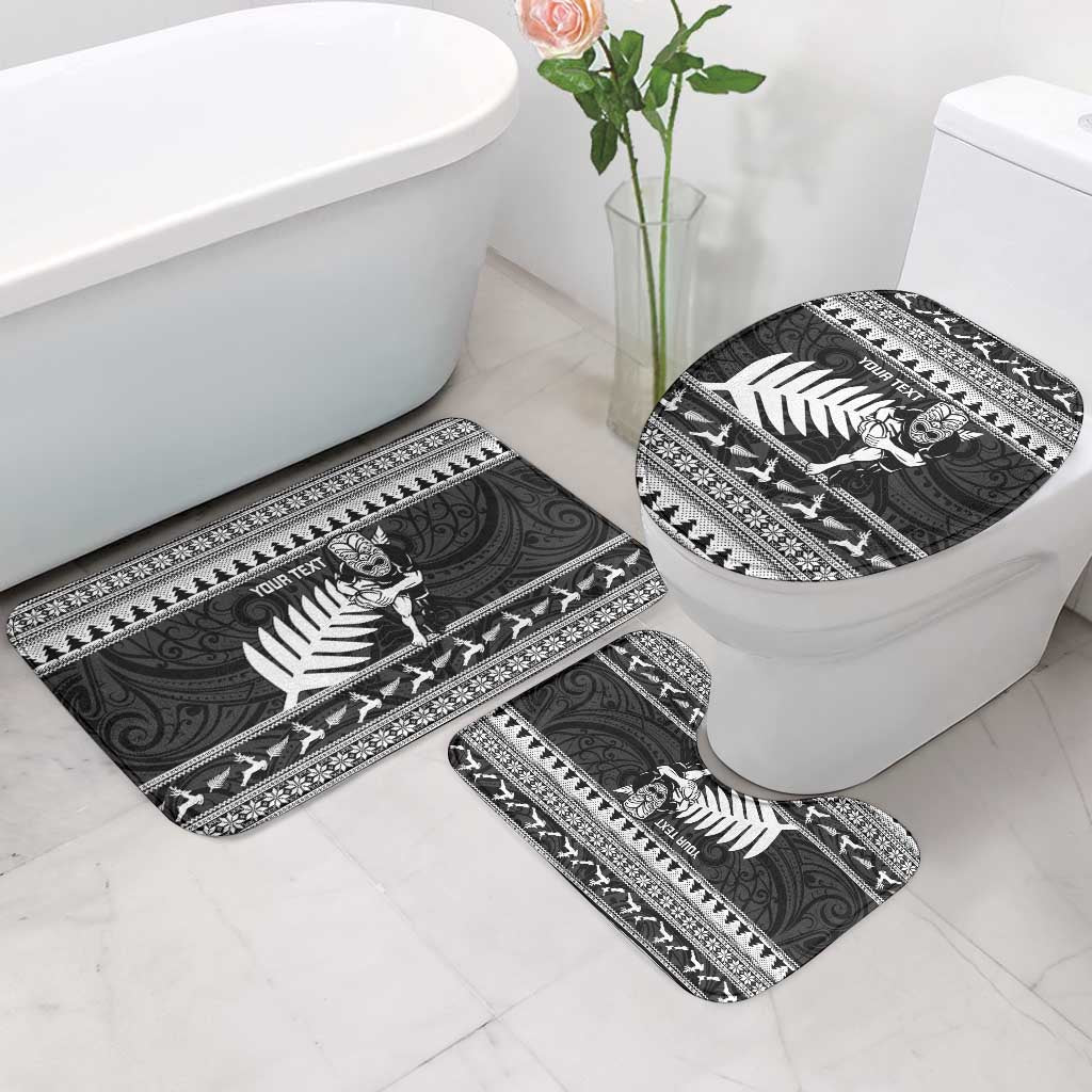 New Zealand Christmas Rugby Personalised Bathroom Set Meri Kirihimete All Black Maori LT14 - Polynesian Pride