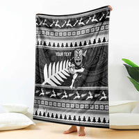 New Zealand Christmas Rugby Personalised Blanket Meri Kirihimete All Black Maori LT14 - Polynesian Pride