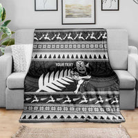 New Zealand Christmas Rugby Personalised Blanket Meri Kirihimete All Black Maori LT14 - Polynesian Pride