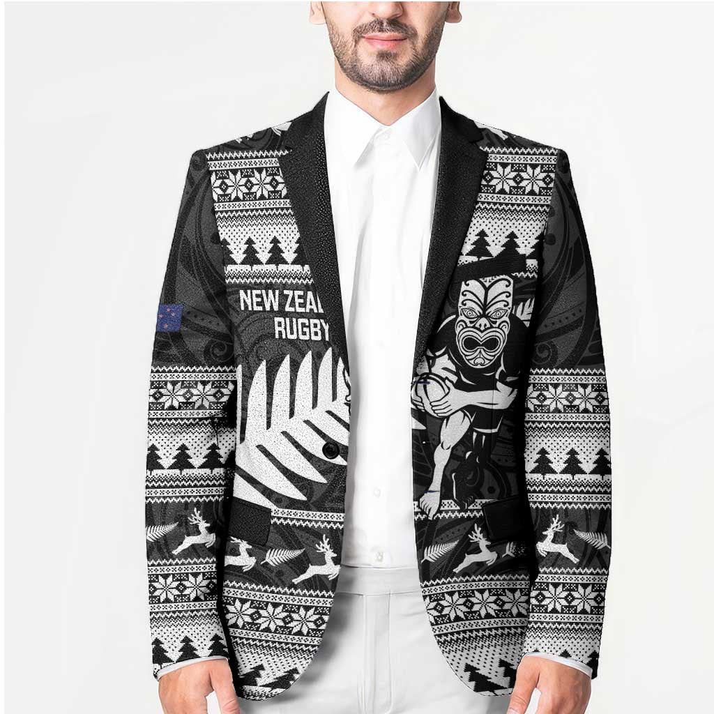 New Zealand Christmas Rugby Personalised Blazer Meri Kirihimete All Black Maori LT14 - Polynesian Pride