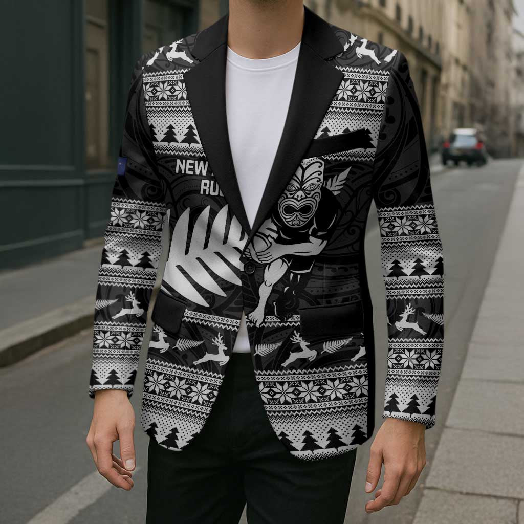 New Zealand Christmas Rugby Personalised Blazer Meri Kirihimete All Black Maori LT14 - Polynesian Pride