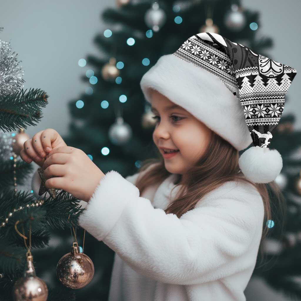 New Zealand Christmas Rugby Personalised Christmas Santa Hat Meri Kirihimete All Black Maori LT14 - Polynesian Pride