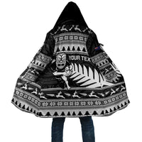 New Zealand Christmas Rugby Personalised Cloak Meri Kirihimete All Black Maori LT14 Unisex Black - Polynesian Pride