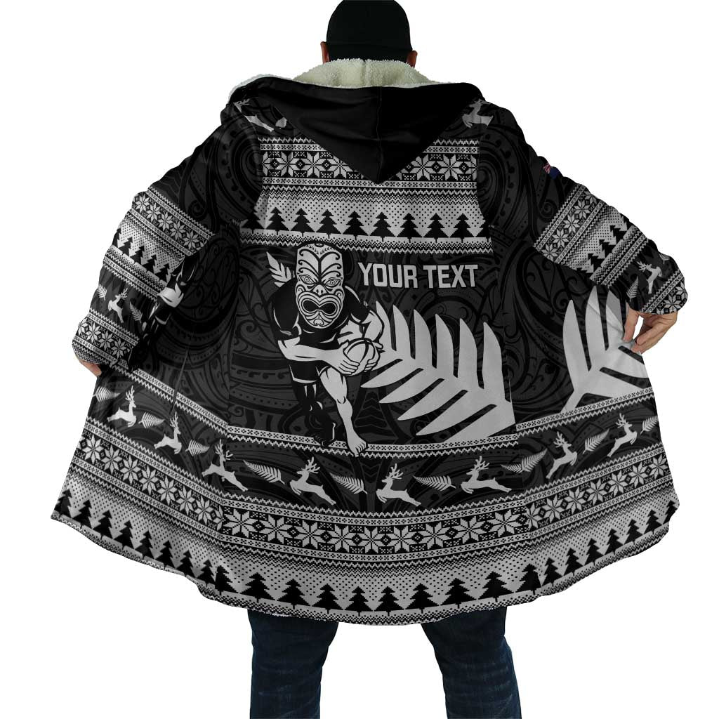 New Zealand Christmas Rugby Personalised Cloak Meri Kirihimete All Black Maori LT14 - Polynesian Pride