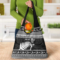 New Zealand Christmas Rugby Personalised Grocery Bag Meri Kirihimete All Black Maori LT14 - Polynesian Pride