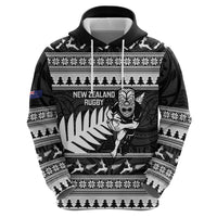 New Zealand Christmas Rugby Personalised Hoodie Meri Kirihimete All Black Maori LT14 - Polynesian Pride