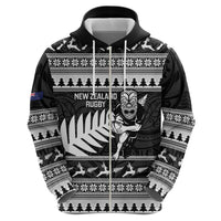 New Zealand Christmas Rugby Personalised Hoodie Meri Kirihimete All Black Maori LT14 - Polynesian Pride