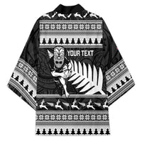New Zealand Christmas Rugby Personalised Kimono Meri Kirihimete All Black Maori LT14 - Polynesian Pride
