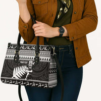New Zealand Christmas Rugby Personalised Leather Bag Meri Kirihimete All Black Maori LT14 - Polynesian Pride