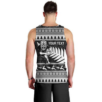 New Zealand Christmas Rugby Personalised Men Tank Top Meri Kirihimete All Black Maori LT14 - Polynesian Pride