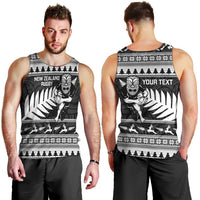 New Zealand Christmas Rugby Personalised Men Tank Top Meri Kirihimete All Black Maori LT14 - Polynesian Pride