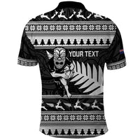 New Zealand Christmas Rugby Personalised Polo Shirt Meri Kirihimete All Black Maori LT14 - Polynesian Pride