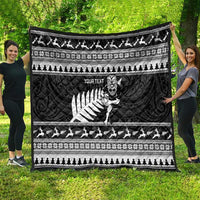 New Zealand Christmas Rugby Personalised Quilt Meri Kirihimete All Black Maori LT14 - Polynesian Pride