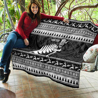 New Zealand Christmas Rugby Personalised Quilt Meri Kirihimete All Black Maori LT14 - Polynesian Pride