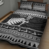 New Zealand Christmas Rugby Personalised Quilt Bed Set Meri Kirihimete All Black Maori LT14 - Polynesian Pride