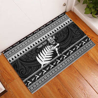 New Zealand Christmas Rugby Personalised Rubber Doormat Meri Kirihimete All Black Maori LT14 - Polynesian Pride