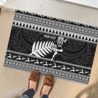 New Zealand Christmas Rugby Personalised Rubber Doormat Meri Kirihimete All Black Maori LT14 - Polynesian Pride