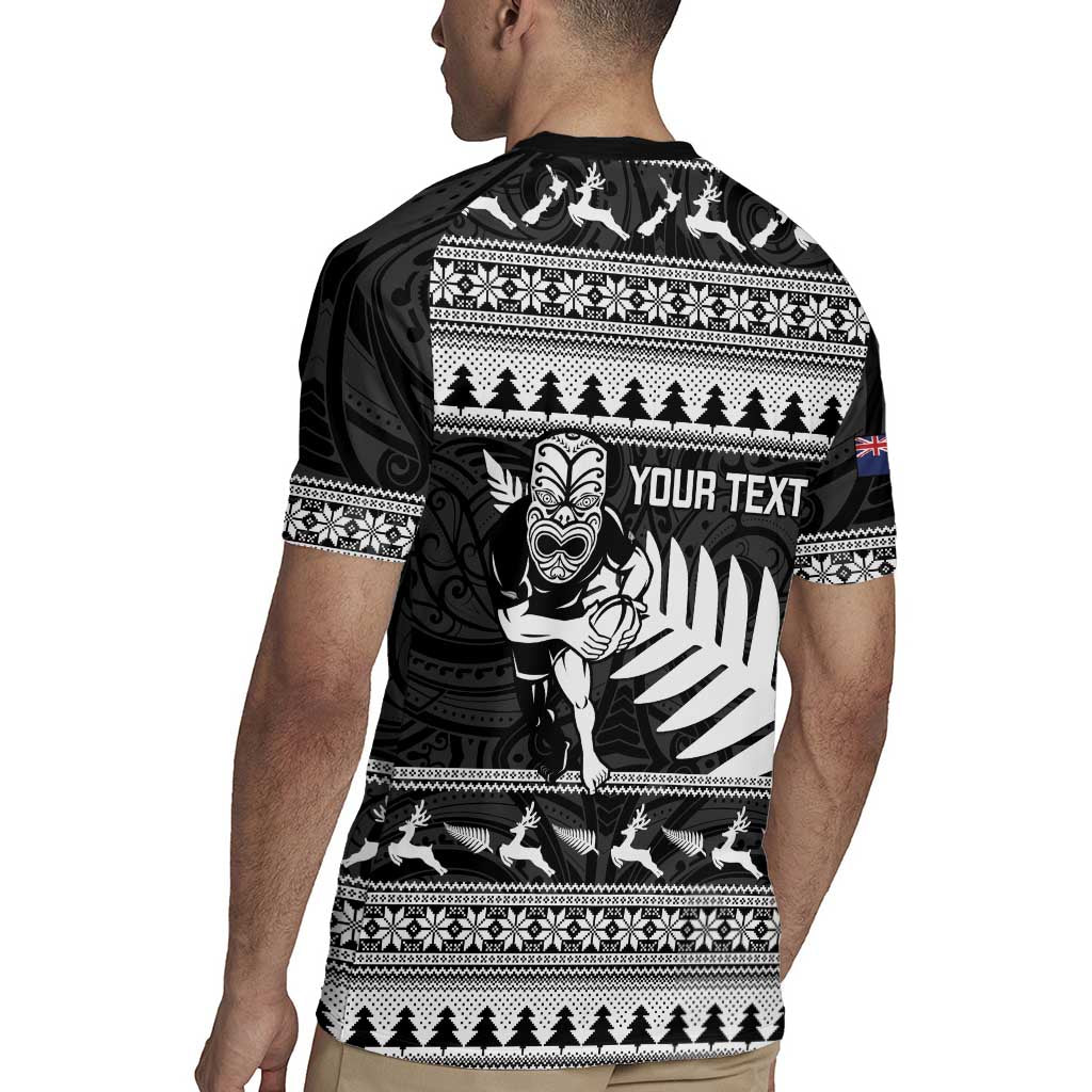New Zealand Christmas Rugby Personalised Rugby Jersey Meri Kirihimete All Black Maori LT14 - Polynesian Pride