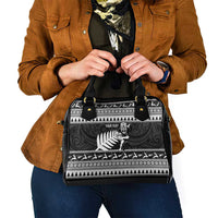 New Zealand Christmas Rugby Personalised Shoulder Handbag Meri Kirihimete All Black Maori LT14 - Polynesian Pride