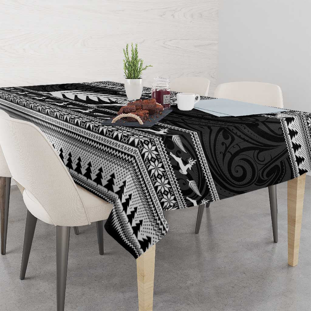 New Zealand Christmas Rugby Personalised Tablecloth Meri Kirihimete All Black Maori LT14 - Polynesian Pride
