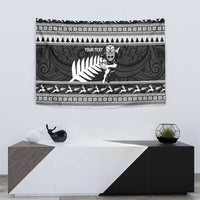 New Zealand Christmas Rugby Personalised Tapestry Meri Kirihimete All Black Maori LT14 - Polynesian Pride
