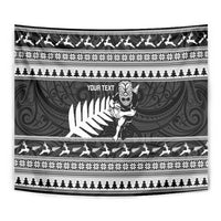 New Zealand Christmas Rugby Personalised Tapestry Meri Kirihimete All Black Maori LT14 - Polynesian Pride