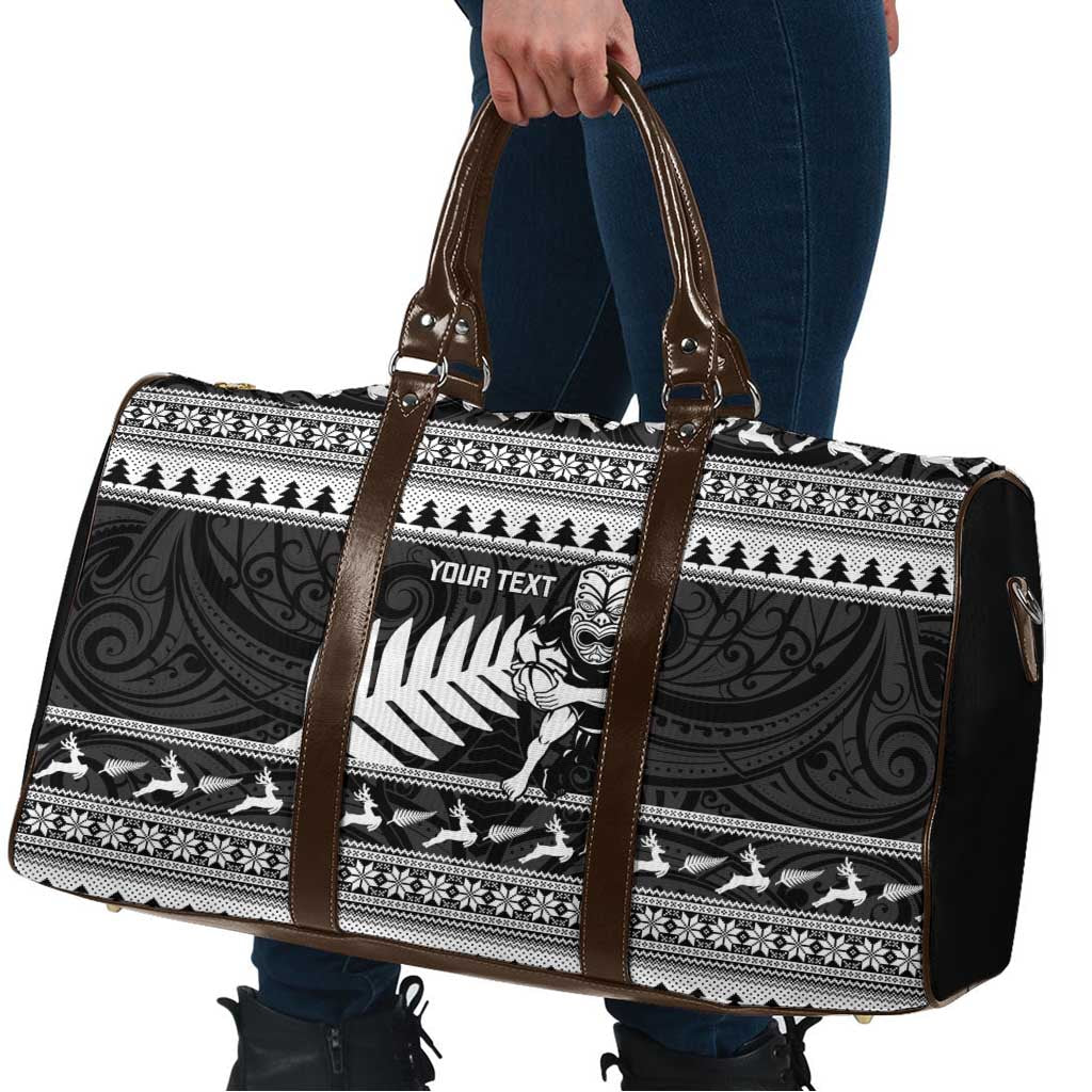 New Zealand Christmas Rugby Personalised Travel Bag Meri Kirihimete All Black Maori LT14 - Polynesian Pride