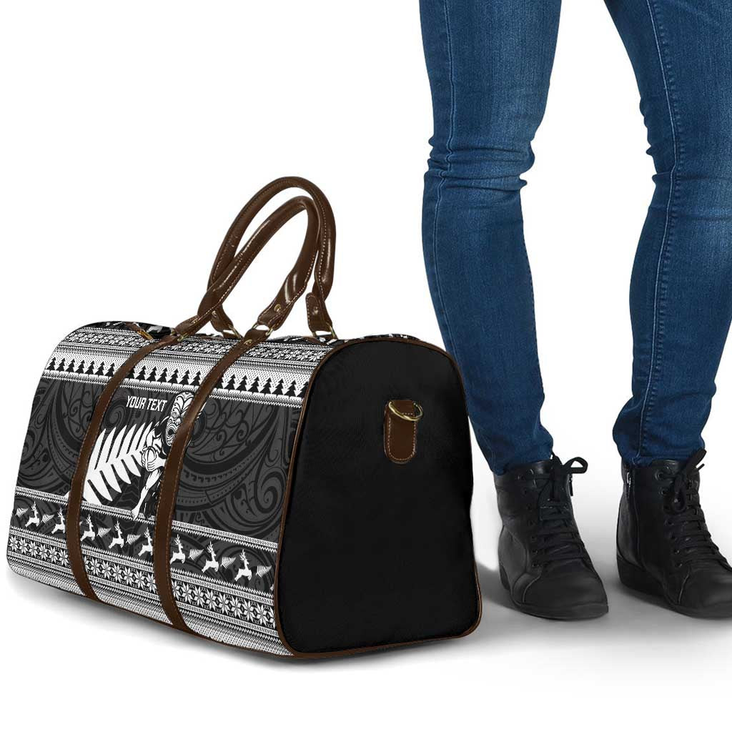 New Zealand Christmas Rugby Personalised Travel Bag Meri Kirihimete All Black Maori LT14 - Polynesian Pride