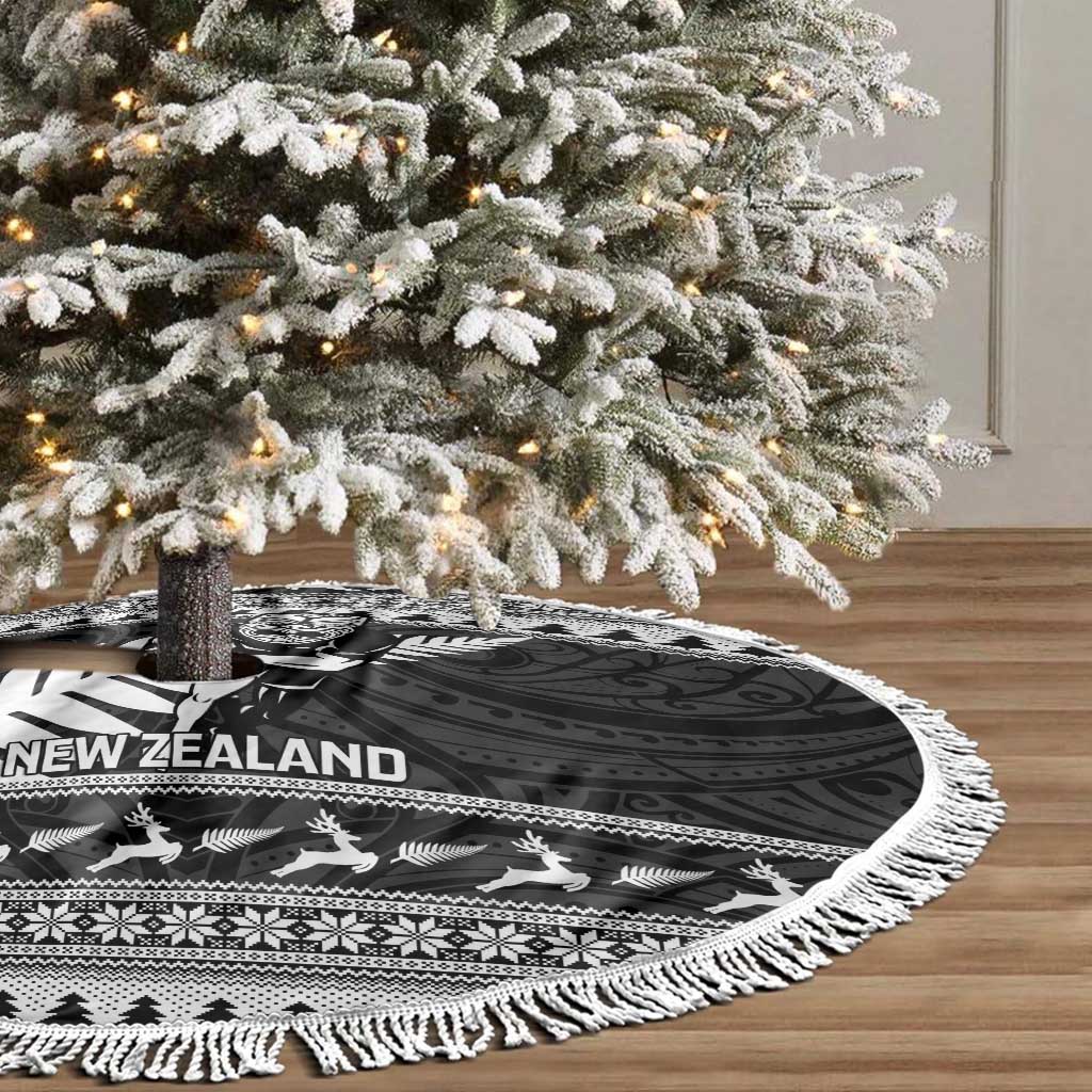 New Zealand Christmas Rugby Tree Skirt Meri Kirihimete All Black Maori LT14 - Polynesian Pride