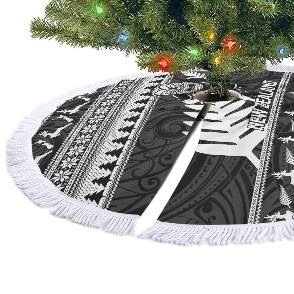 New Zealand Christmas Rugby Tree Skirt Meri Kirihimete All Black Maori LT14 - Polynesian Pride