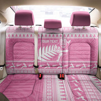 New Zealand Christmas Rugby Personalised Back Car Seat Cover Meri Kirihimete All Black Maori Pink Version LT14 - Polynesian Pride