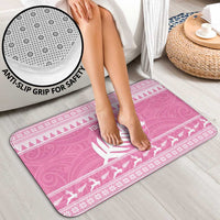 New Zealand Christmas Rugby Personalised Bathroom Set Meri Kirihimete All Black Maori Pink Version LT14 - Polynesian Pride
