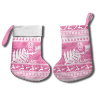 New Zealand Christmas Rugby Personalised Christmas Stocking Meri Kirihimete All Black Maori Pink Version LT14 - Polynesian Pride
