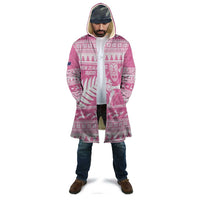 New Zealand Christmas Rugby Personalised Cloak Meri Kirihimete All Black Maori Pink Version LT14 - Polynesian Pride