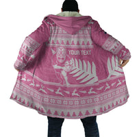 New Zealand Christmas Rugby Personalised Cloak Meri Kirihimete All Black Maori Pink Version LT14 - Polynesian Pride