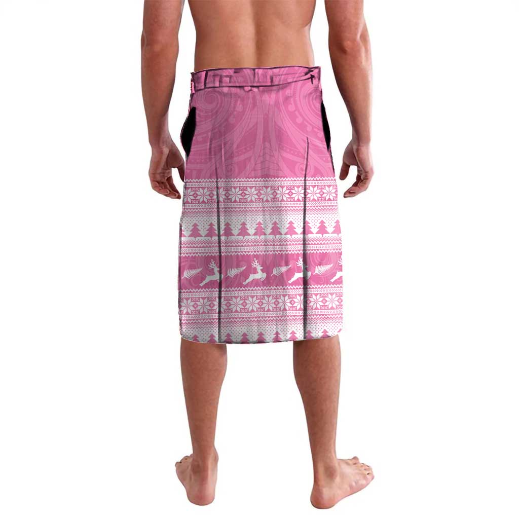 New Zealand Christmas Rugby Personalised Lavalava Meri Kirihimete All Black Maori Pink Version LT14 - Polynesian Pride