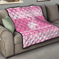 New Zealand Christmas Rugby Personalised Quilt Meri Kirihimete All Black Maori Pink Version LT14 - Polynesian Pride
