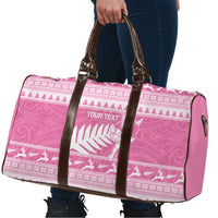 New Zealand Christmas Rugby Personalised Travel Bag Meri Kirihimete All Black Maori Pink Version LT14 - Polynesian Pride