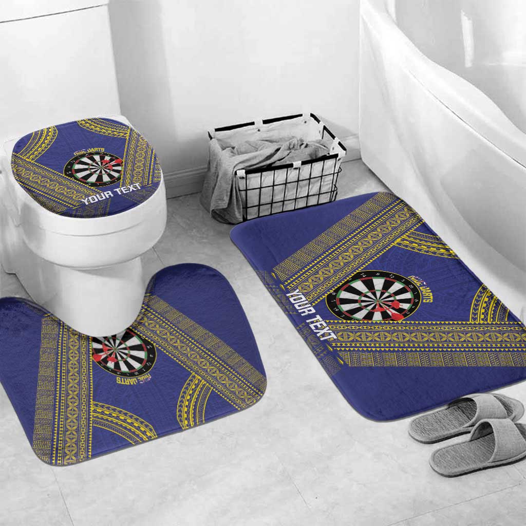 Personalised Niue Darts Bathroom Set Dart Board Hiapo Pattern - Polynesian Pride