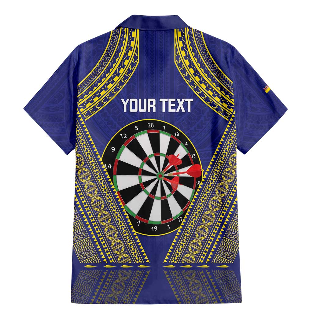Personalised Niue Darts Family Matching Mermaid Dress and Hawaiian Shirt Dart Board Hiapo Pattern LT14 - Polynesian Pride