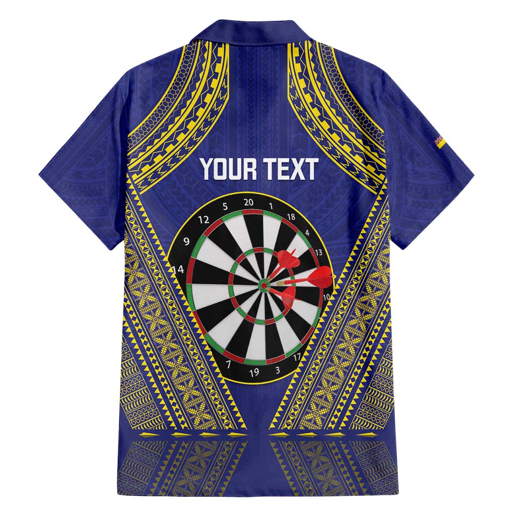 Personalised Niue Darts Family Matching Puletasi and Hawaiian Shirt Dart Board Hiapo Pattern - Polynesian Pride