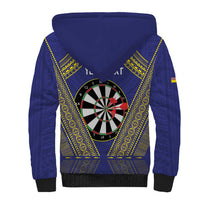 Personalised Niue Darts Sherpa Hoodie Dart Board Hiapo Pattern LT14 - Polynesian Pride
