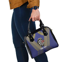 Personalised Niue Darts Shoulder Handbag Dart Board Hiapo Pattern - Polynesian Pride
