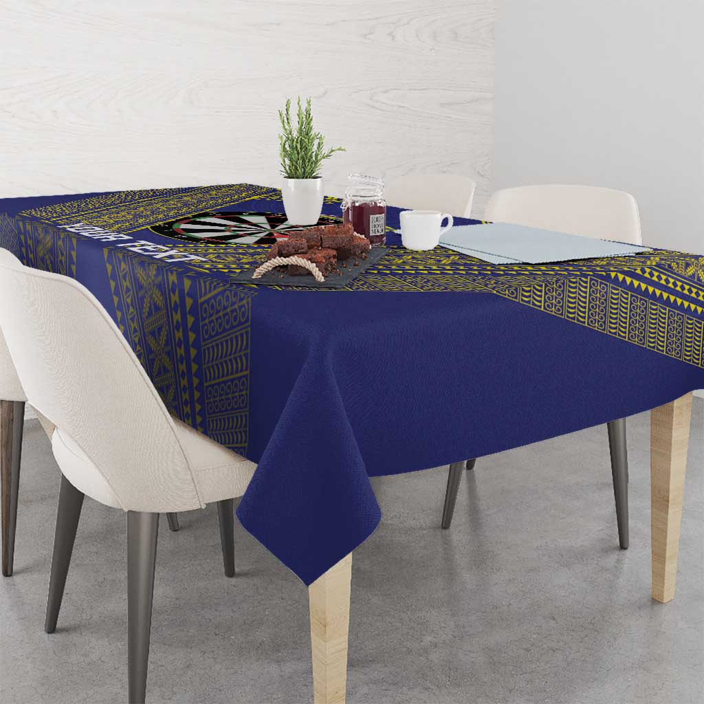 Personalised Niue Darts Tablecloth Dart Board Hiapo Pattern - Polynesian Pride