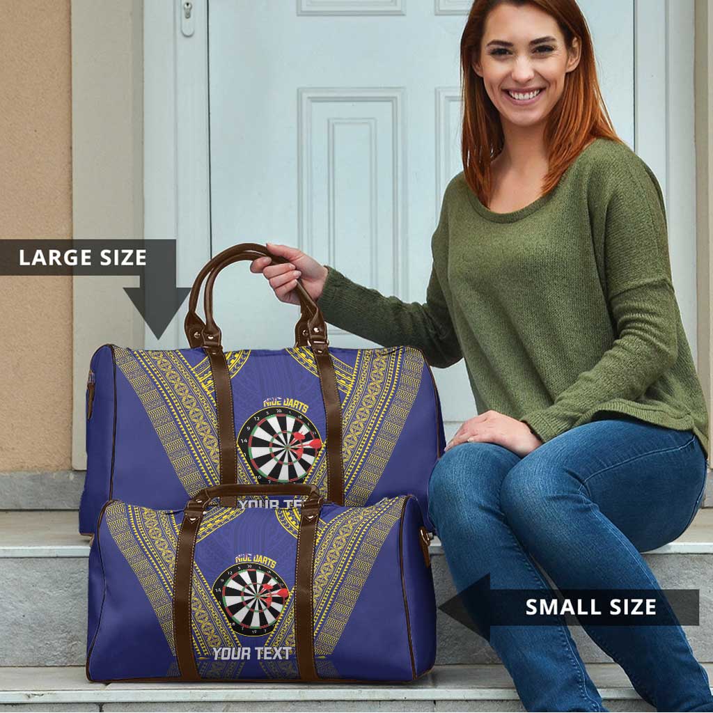 Personalised Niue Darts Travel Bag Dart Board Hiapo Pattern - Polynesian Pride