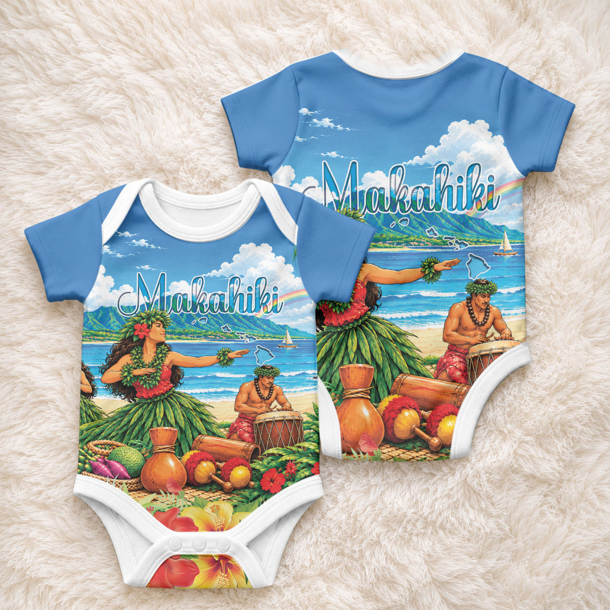 Hawaii Makahiki Baby Onesie Hawaiian New Year Tropical Vibes LT14 - Polynesian Pride