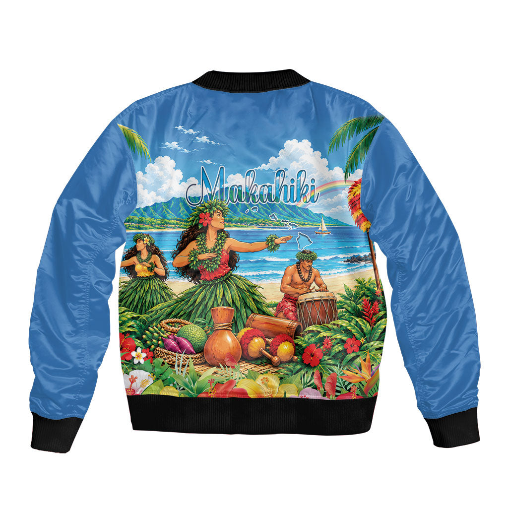 Hawaii Makahiki Bomber Jacket Hawaiian New Year Tropical Vibes LT14 - Polynesian Pride