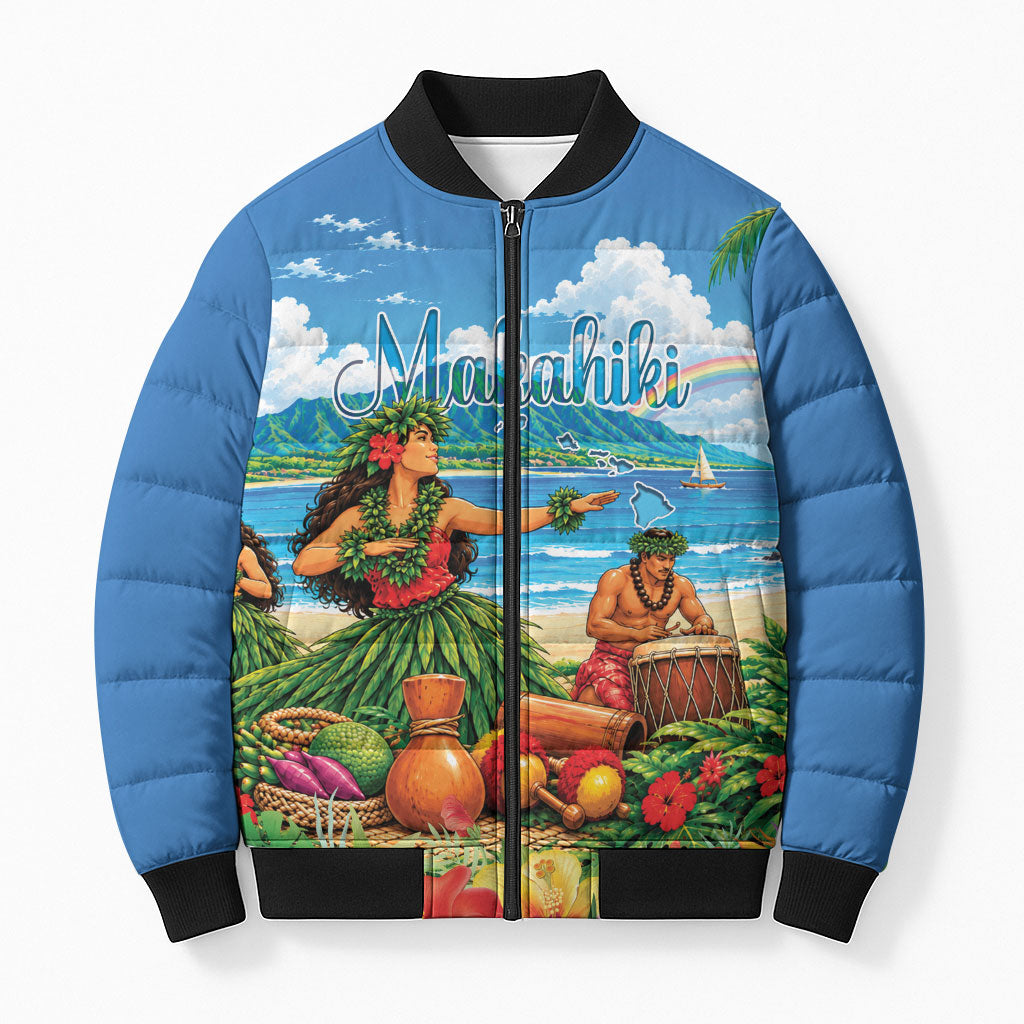 Hawaii Makahiki Bomber Puffer Jacket Hawaiian New Year Tropical Vibes