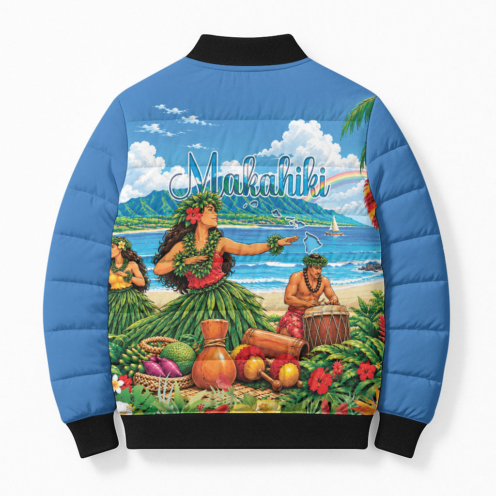 Hawaii Makahiki Bomber Puffer Jacket Hawaiian New Year Tropical Vibes LT14 - Polynesian Pride