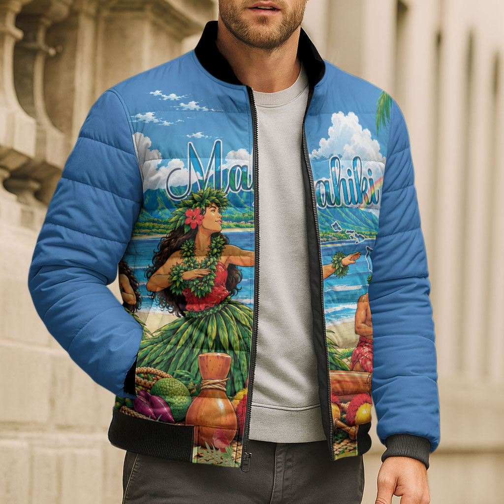 Hawaii Makahiki Bomber Puffer Jacket Hawaiian New Year Tropical Vibes LT14 - Polynesian Pride
